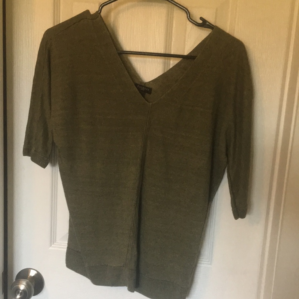 Talbots Army Green Cropped sweater